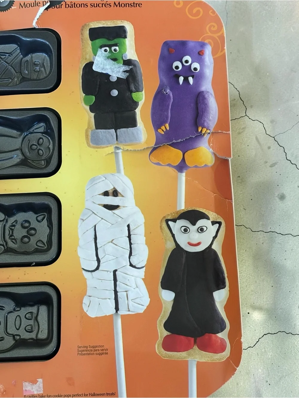Halloween Monster Pops Cookie Pan Wilton 8 Mini  in 1 Pan #2105-0257 New